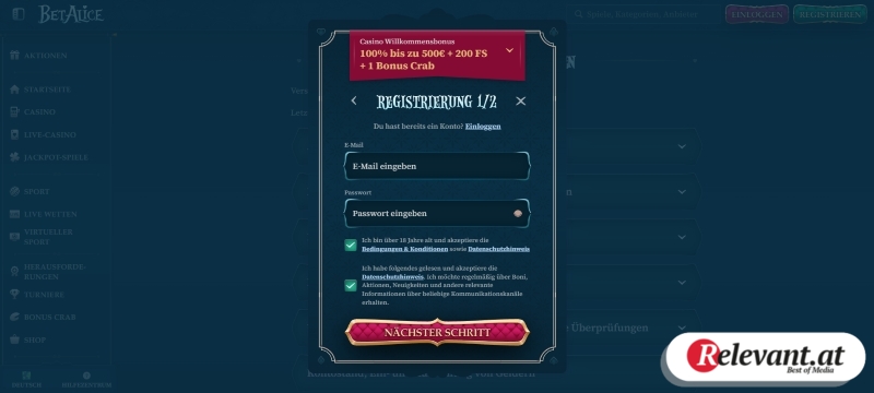 Registrierung im Casino ohne GGL Lizenz